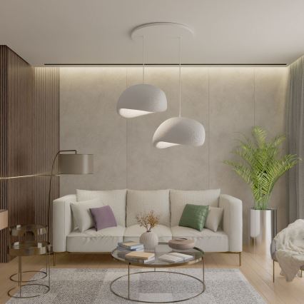 Brilagi - Závesný luster na lanku WABI SABI 2xE27/40W/230V pr. 60 cm biela