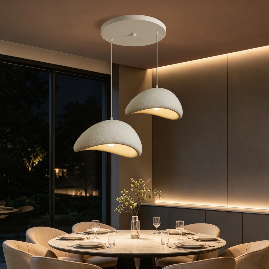 BRILAGI - Závesný luster na lanku WABI SABI 2xE27/60W/230V biela