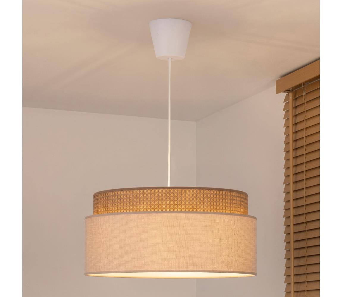 Brilagi - Závesný luster PADOVA na lanku 1xE27/60W/230V pr. 40 cm béžový 8590828052494
