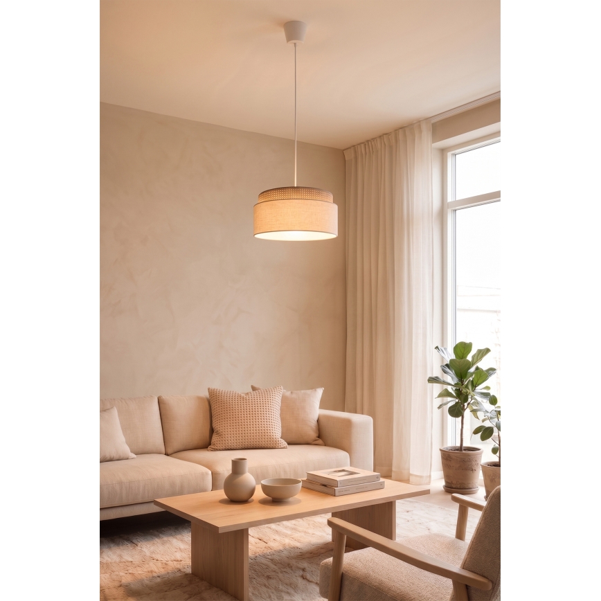 Brilagi - Závesný luster PADOVA na lanku 1xE27/60W/230V pr. 40 cm béžový
