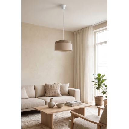 Brilagi - Závesný luster PADOVA na lanku 1xE27/60W/230V pr. 40 cm béžový