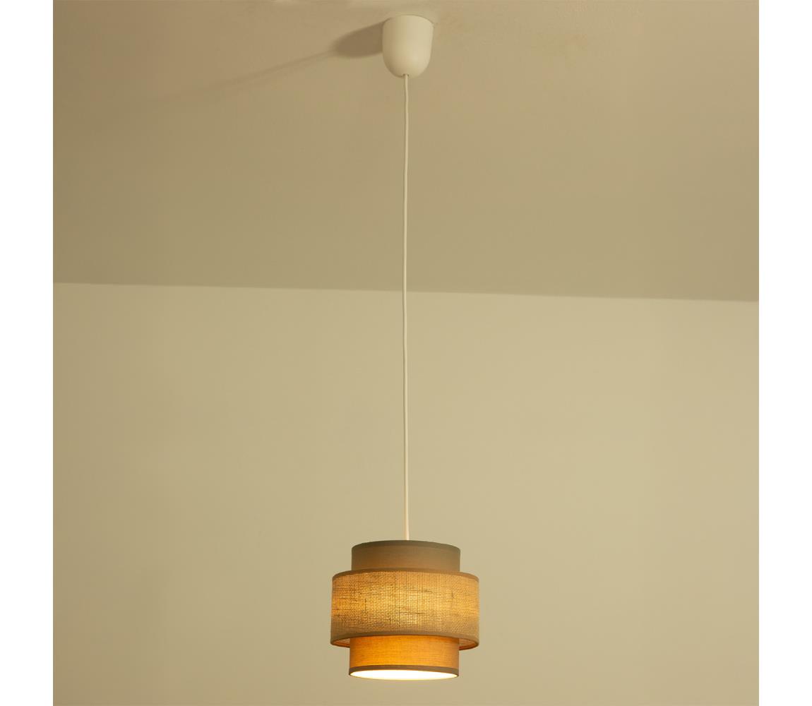 Brilagi - Závesný luster RESNA 1xE27/60W/230V pr. 20 cm hnedá/béžová H0372
