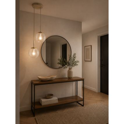 Brilagi - Závesný luster STELLA na lanku 2xE27/60W/230V béžová/zlatá