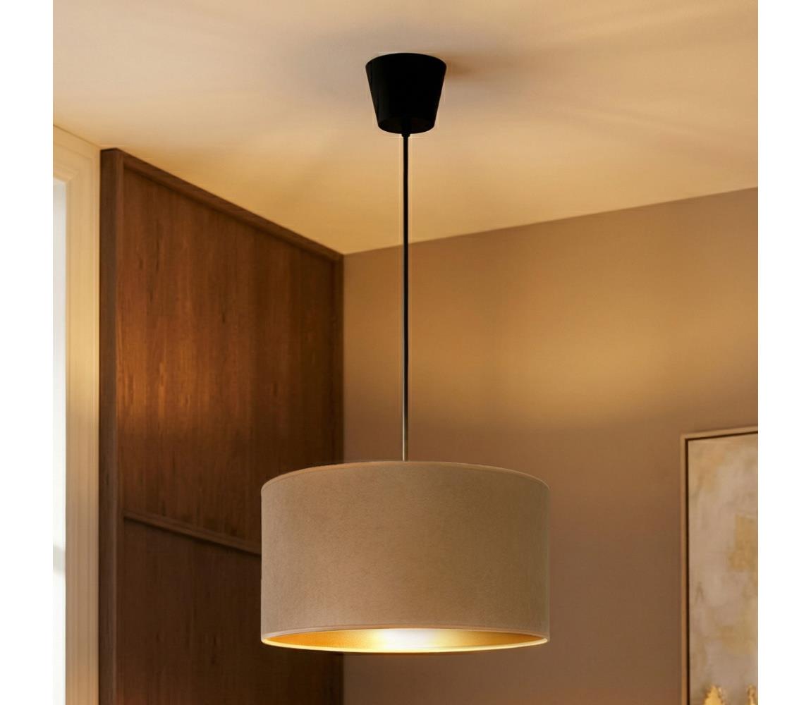 Brilagi - Závesný luster VELVET 1xE27/60W/230V Ø 40 cm béžová/zlatá 8590828052272