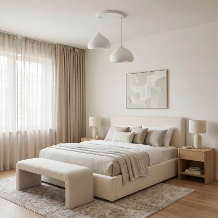 Brilagi - Závesný luster WABI SABI na lankách, 2xE27/40W/230V, priemer 45 cm, biela