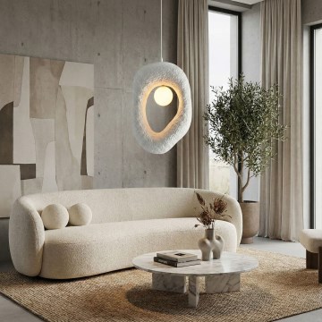 Brilagi - Závesný luster WABI SABI na lanku 1xG9/8W/230V, biely