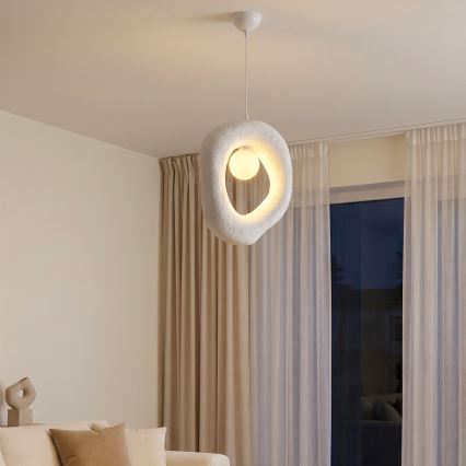 Brilagi - Závesný luster WABI SABI na lanku 1xG9/8W/230V, biely