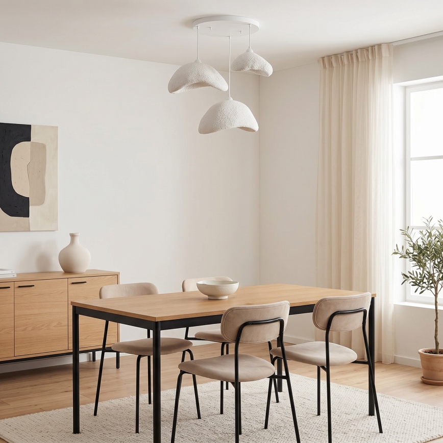 Brilagi - Závesný luster WABI SABI na lanku 3xE27/40W/230V pr. 82 cm biely