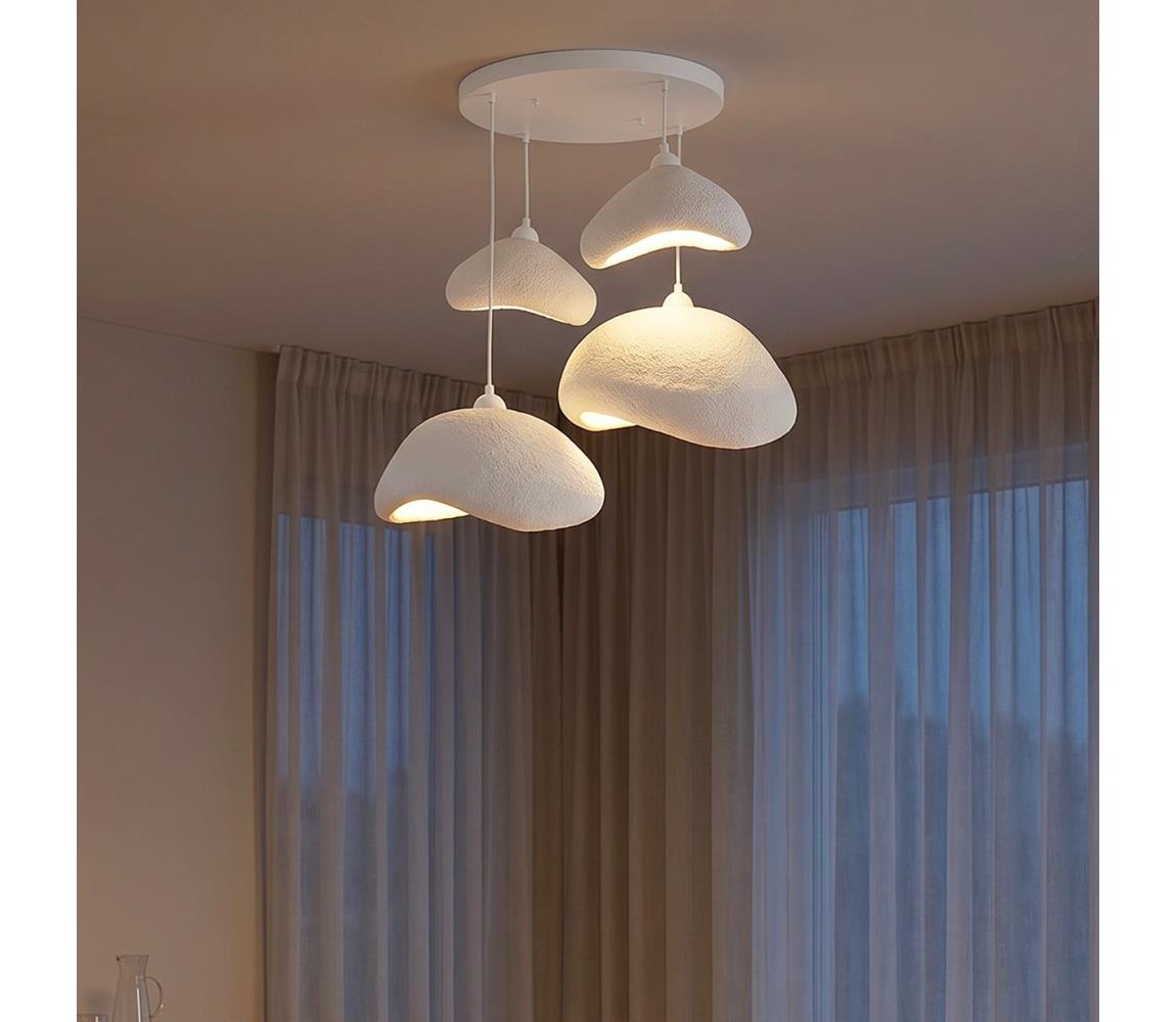 Brilagi - Závesný luster WABI SABI na lanku 4xE27/40W/230V pr. 90 cm, biely 118OPV1115