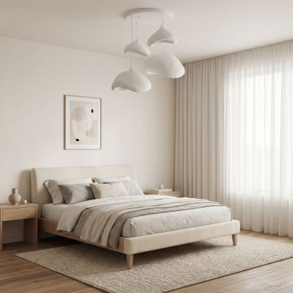 Brilagi - Závesný luster WABI SABI na lanku 4xE27/40W/230V pr. 90 cm, biely