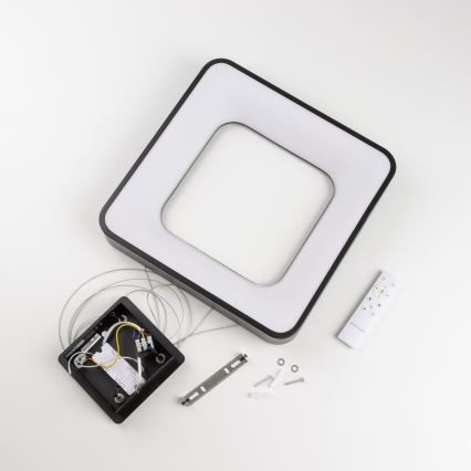 Brilagi - LED stmievateľný luster na lanku FALCON II LED/80W/230V 3000-6500K 40x40 cm čierna + diaľkové ovládanie