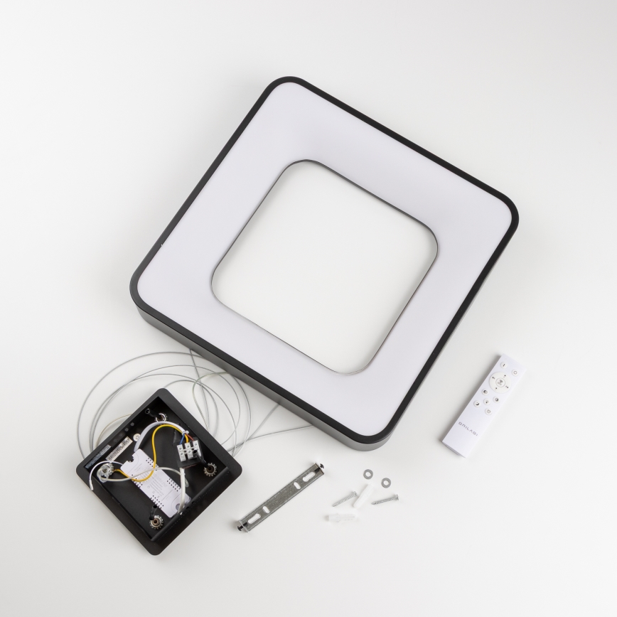 Brilagi - LED stmievateľný luster na lanku FALCON II LED/80W/230V 3000-6500K 40x40 cm čierna + diaľkové ovládanie