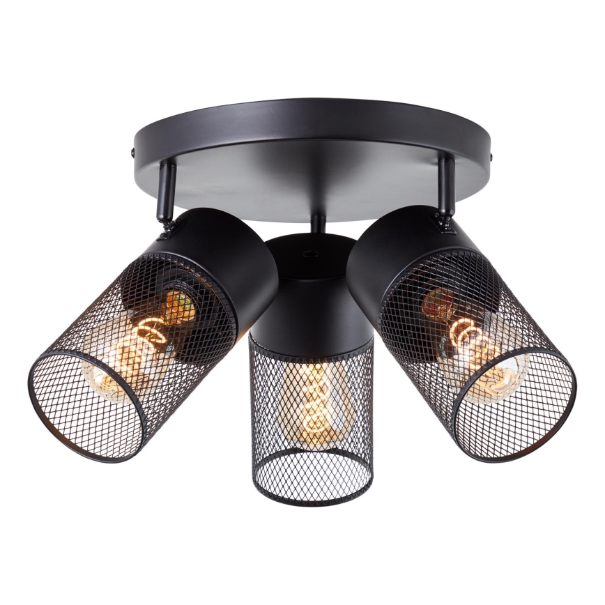 Brilliant - Bodové svietidlo KAMOLO 3xE27/40W/230V čierne