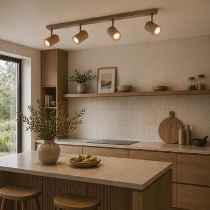 Brilliant - Bodové svietidlo LAKEWOOD 4xGU10/10W/230V hnedé