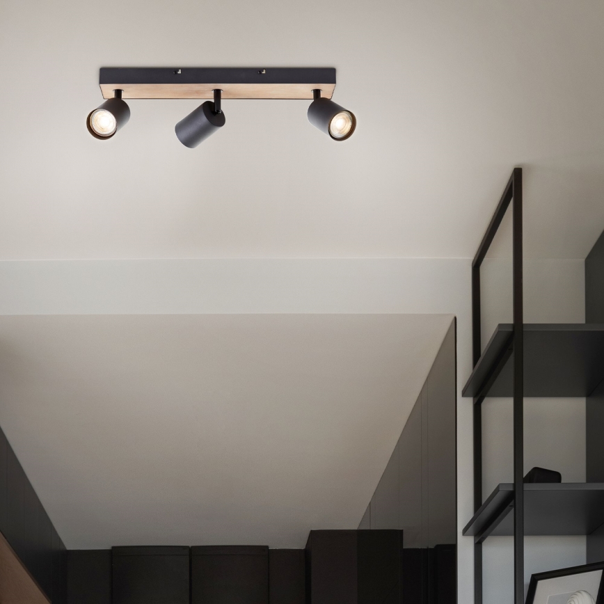 Brilliant - LED Bodové svietidlo JELLO 3xGU10/4,5W/230V borovica