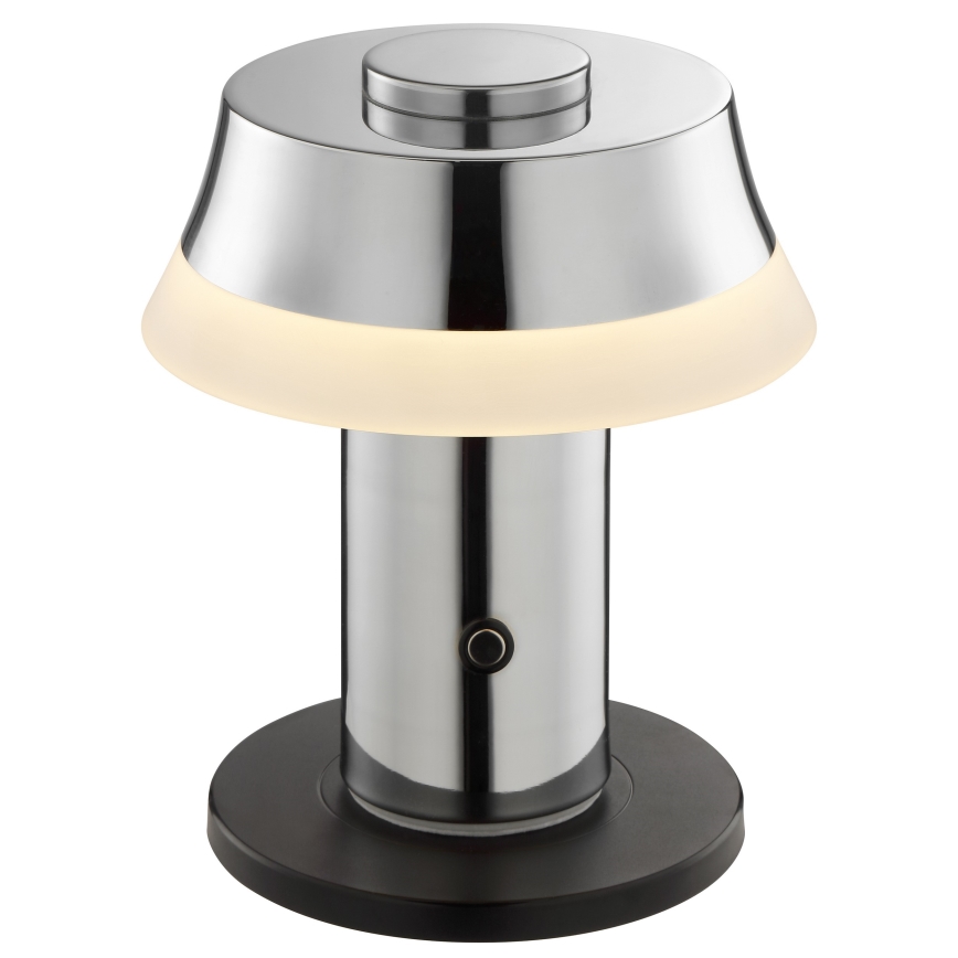 Brilliant - LED stmievateľná nabíjateľná dotyková stolová lampa KINICH LED/2,5W/5V 2700K 2600 mAh lesklý chróm