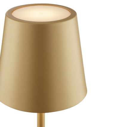 Brilliant - LED stmievateľná nabíjateľná dotyková vonkajšia stolová lampa ELORA LED/2,5W/5V 2700K 2600 mAh IP44 zlatá