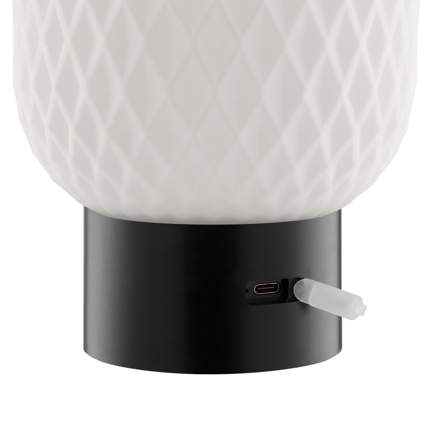 Brilliant - LED RGBW Stmievateľná nabíjacia dotyková vonkajšia stolová lampa SARASTRO LED/3W/5V 2700K 1800 mAh IP44 biela