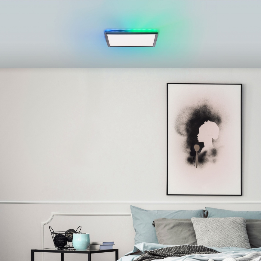 Brilliant - LED RGBW Stmievateľné stropné svietidlo SALTERY LED/20W/230V 3000-6500 + diaľkové ovládanie