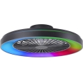 Brilliant - LED RGBW Stmievačná stropná ventilátor MAZZARO LED/24W/230V 3000-6500K pr. 58 cm čierna + diaľkové ovládanie