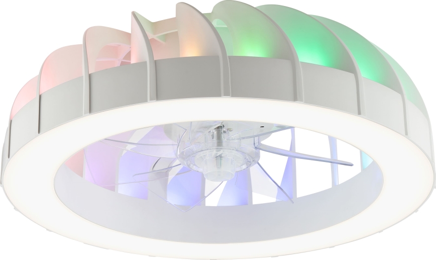 Brilliant - LED RGBW Stmievačná stropná ventilátor s osvetlením FANORA LED/30W/230V 2700-6500K pr. 46 cm biela + diaľkové ovládanie