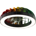 Brilliant - LED RGBW Stmievačná stropná ventilátor s osvetlením FANORA LED/30W/230V 2700-6500K pr. 46 cm čierna + diaľkové ovládanie