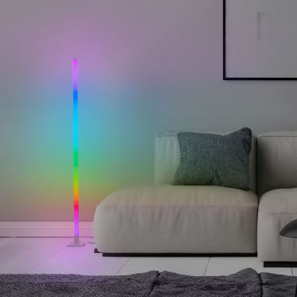 Brilliant - LED RGBW Stmievateľná stojacia lampa NEELE LED/6,5W/230V biela + diaľkové ovládanie