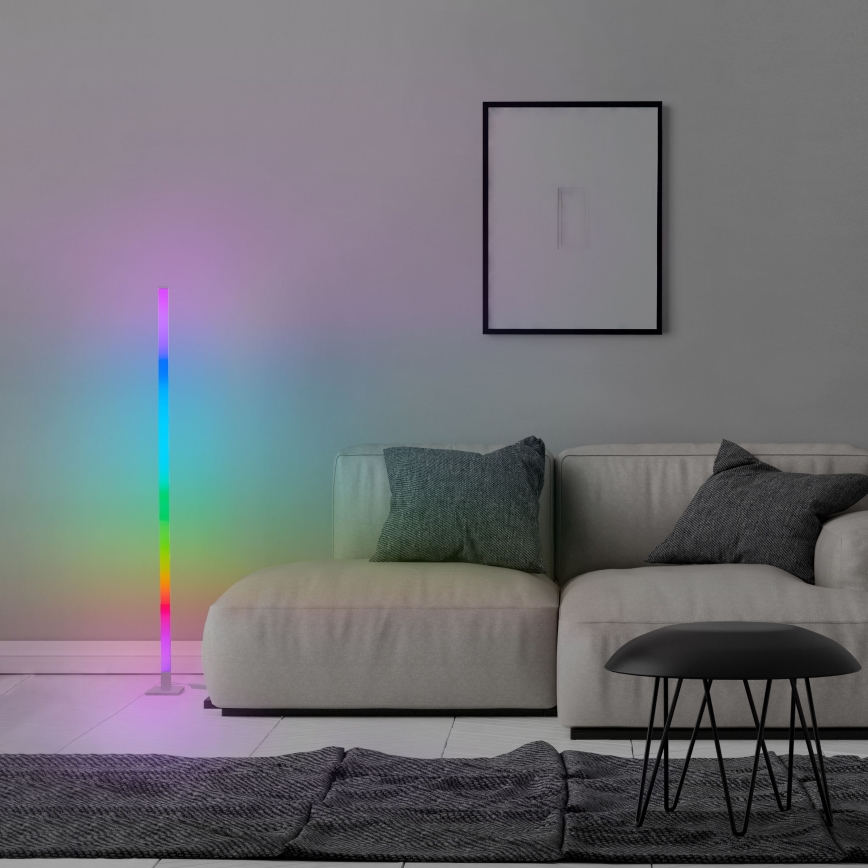 Brilliant - LED RGBW Stmievateľná stojacia lampa NEELE LED/6,5W/230V biela + diaľkové ovládanie