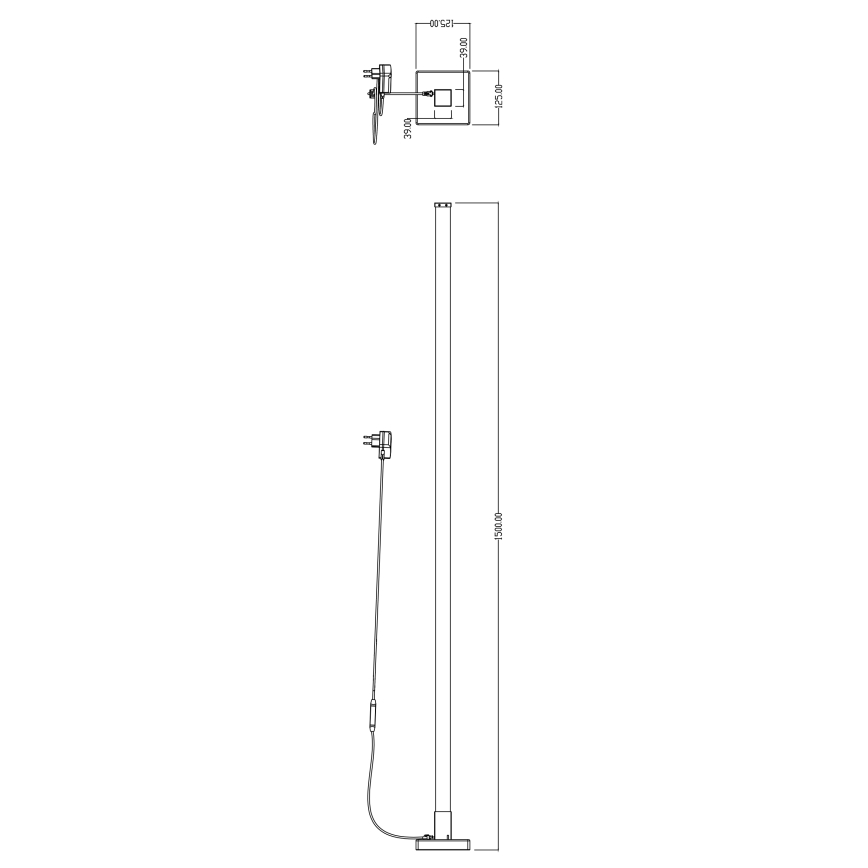 Brilliant - LED RGBW Stmievateľná stojacia lampa NEELE LED/6,5W/230V biela + diaľkové ovládanie