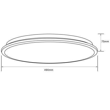 Brilliant - LED RGBW Stmievateľné stropné svietidlo HEIDA LED/30W/230V 3000-6500K + diaľkové ovládanie