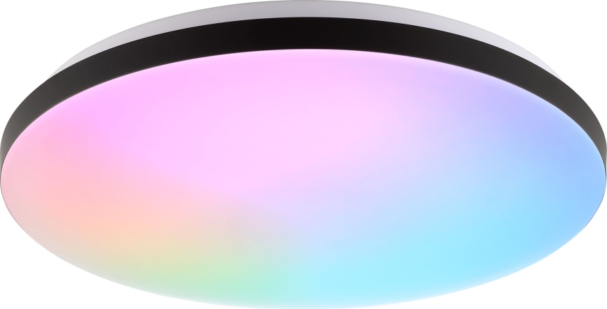 Brilliant - LED RGBW Stmievateľné stropné svietidlo LIVIO LED/20W/230V 3000-6500K pr. 49 cm čierna + diaľkové ovládanie