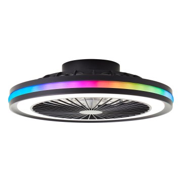 Brilliant - LED RGBW stmievateľné stropné svietidlo s ventilátorom PALMERO LED/40W/230V 2700-6500K pr. 46,6 cm béžové + diaľkové ovládanie