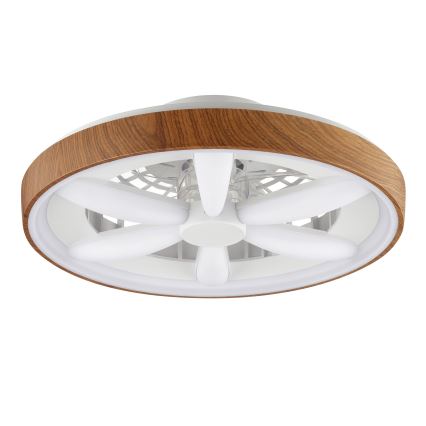 Brilliant - LED RGBW Stmievateľný stropný ventilátor GAIANO LED/24W/230V 2700-6500K pr. 48 cm hnedá + diaľkové ovládanie
