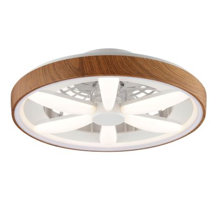 Brilliant - LED RGBW Stmievateľný stropný ventilátor GAIANO LED/24W/230V 2700-6500K pr. 48 cm hnedá + diaľkové ovládanie