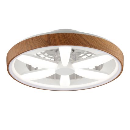 Brilliant - LED RGBW Stmievateľný stropný ventilátor GAIANO LED/24W/230V 2700-6500K pr. 48 cm hnedá + diaľkové ovládanie