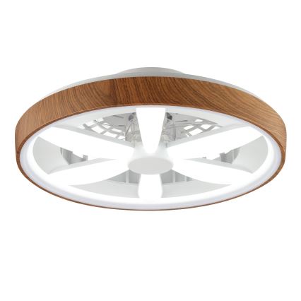 Brilliant - LED RGBW Stmievateľný stropný ventilátor GAIANO LED/24W/230V 2700-6500K pr. 48 cm hnedá + diaľkové ovládanie