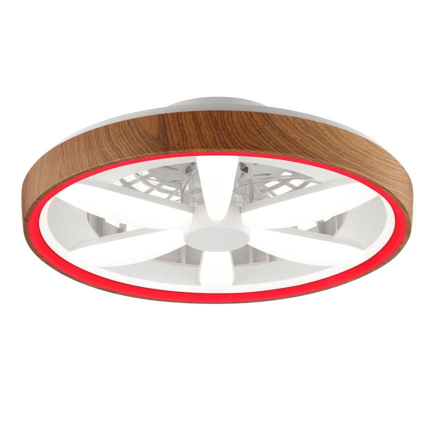 Brilliant - LED RGBW Stmievateľný stropný ventilátor GAIANO LED/24W/230V 2700-6500K pr. 48 cm hnedá + diaľkové ovládanie