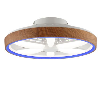 Brilliant - LED RGBW Stmievateľný stropný ventilátor GAIANO LED/24W/230V 2700-6500K pr. 48 cm hnedá + diaľkové ovládanie