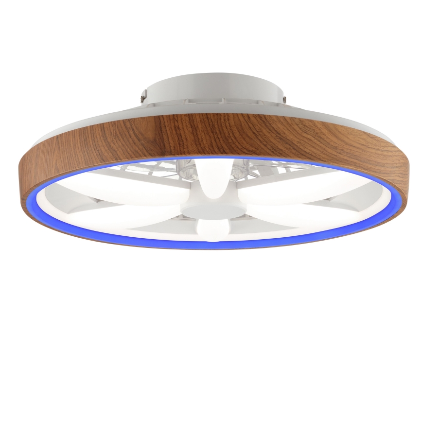 Brilliant - LED RGBW Stmievateľný stropný ventilátor GAIANO LED/24W/230V 2700-6500K pr. 48 cm hnedá + diaľkové ovládanie