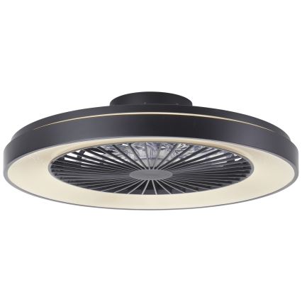 Brilliant - LED RGBW Stmievateľný stropný ventilátor MAZZARO LED/24W/230V 3000-6500K pr. 58 cm čierna + diaľkové ovládanie