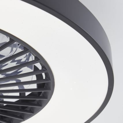 Brilliant - LED RGBW Stmievateľný stropný ventilátor MAZZARO LED/24W/230V 3000-6500K pr. 58 cm čierna + diaľkové ovládanie