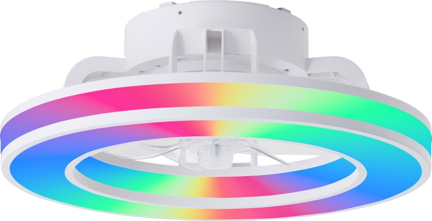 Brilliant - LED RGBW Stmievateľný stropný ventilátor MONDELLO LED/26W/230V 2700-6500K pr. 41,5 cm biela + diaľkové ovládanie