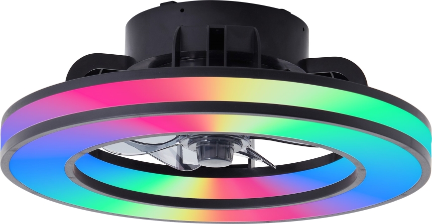 Brilliant - LED RGBW Stmievateľný stropný ventilátor MONDELLO LED/26W/230V 2700-6500K pr. 41 cm čierna + diaľkové ovládanie