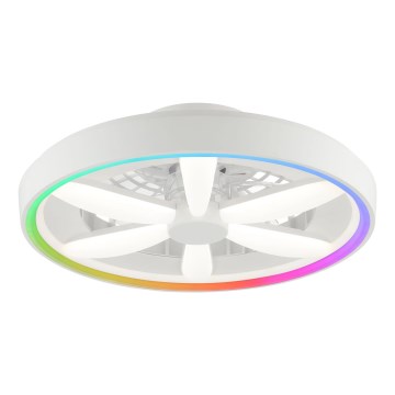 Brilliant - LED RGBW Stmievateľný stropný ventilátor so svetlom GAIANO LED/48W/230V 2700-6500K biela + diaľkové ovládanie