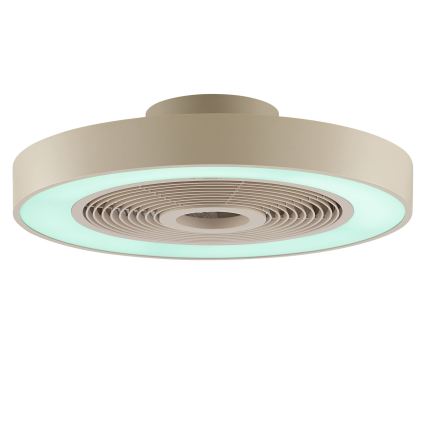 Brilliant - LED RGBW stmievateľné stropné svietidlo s ventilátorom CATANIA LED/37W/230V 2700-6500K priemer 48,6 cm béžové + diaľkové ovládanie