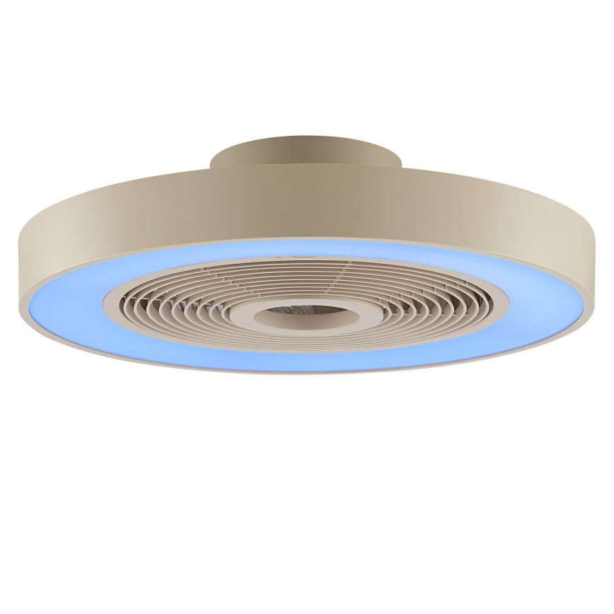 Brilliant - LED RGBW stmievateľné stropné svietidlo s ventilátorom CATANIA LED/37W/230V 2700-6500K priemer 48,6 cm béžové + diaľkové ovládanie