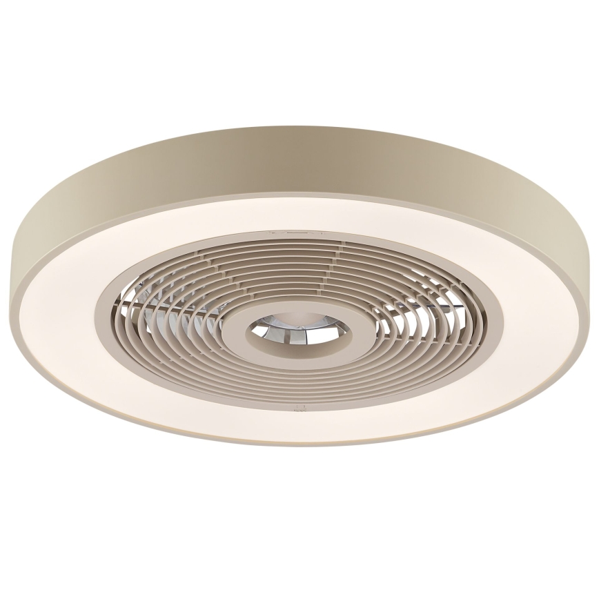 Brilliant - LED RGBW stmievateľné stropné svietidlo s ventilátorom CATANIA LED/37W/230V 2700-6500K priemer 48,6 cm béžové + diaľkové ovládanie