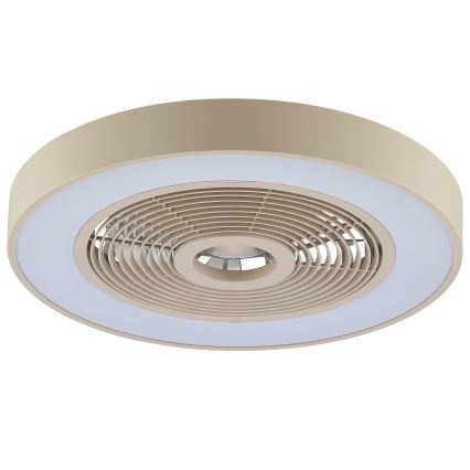 Brilliant - LED RGBW stmievateľné stropné svietidlo s ventilátorom CATANIA LED/37W/230V 2700-6500K priemer 48,6 cm béžové + diaľkové ovládanie
