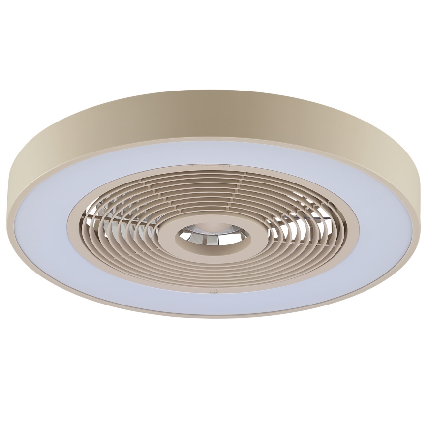 Brilliant - LED RGBW stmievateľné stropné svietidlo s ventilátorom CATANIA LED/37W/230V 2700-6500K priemer 48,6 cm béžové + diaľkové ovládanie