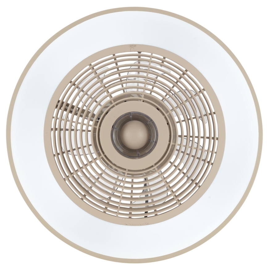 Brilliant - LED RGBW stmievateľné stropné svietidlo s ventilátorom CATANIA LED/37W/230V 2700-6500K priemer 48,6 cm béžové + diaľkové ovládanie